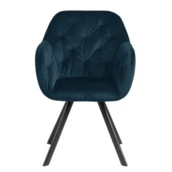 Eetkamerstoel - Blauw - Stof - Zithoogte 47,5cm - Lida -Leen Bakker Winkel ae4ab67945e642e7938c289dce3187c0