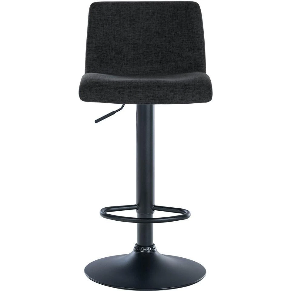 CLP Set Van 2 Barkruk Branford Zwart Frame - Stof - Zwart 6 CLP Set Van 2 Barkruk Branford Zwart Frame - Stof - Zwart - Afbeelding 4