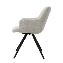 Eetkamerstoel Stof Beige - Zithoogte 49cm - 65x61x83cm - Doreen - Set Van 2 -Leen Bakker Winkel af57218fb2d647438a17f1d19bacc76a