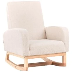NORBY - Schommelstoel Voor Kinderen - Lichtbeige - Bouclé -Leen Bakker Winkel af8a08efdc91413ba826eba9dc9862ef