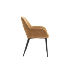 Eetkamerstoelen Set Van 4 Met Armleuning - Levi Mosterd Geel Stof -Leen Bakker Winkel afe90f3a889148498ce98af104094a47 1