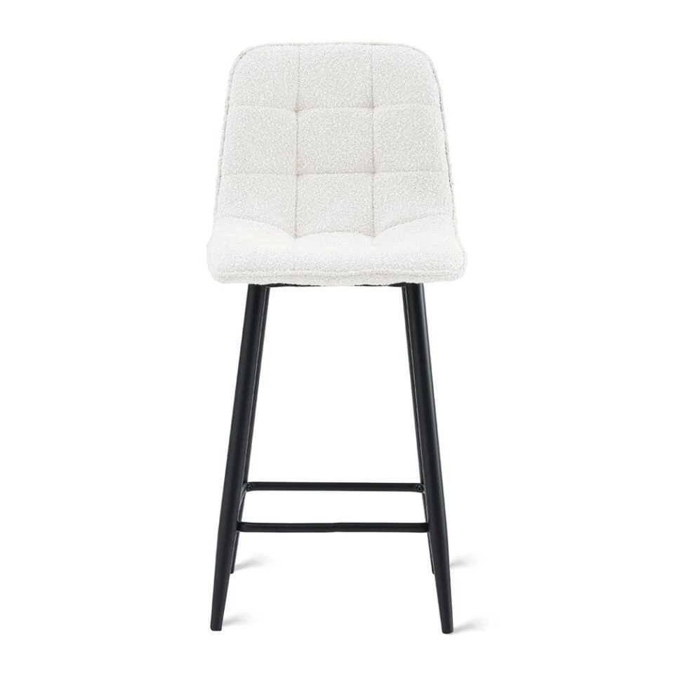 2x Barkruk Yerevan - Bouclé Ivoor 8 2x Barkruk Yerevan - Bouclé Ivoor - Afbeelding 6