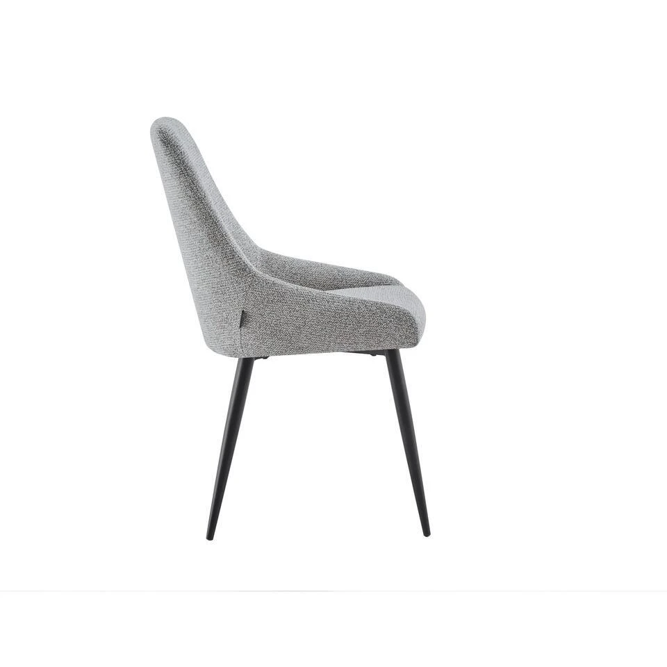 Merkloos Eetkamerstoelen Set Van 2 - Oscar - Taupe - Stof 5 Merkloos Eetkamerstoelen Set Van 2 - Oscar - Taupe - Stof - Afbeelding 3