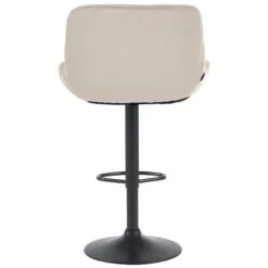 CLP Barkruk Solon Zwart Frame - Fluweel - Creme -Leen Bakker Winkel b258e79434e24cdc90b87610fb698b1d 1