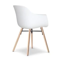 Nolon Nena-Liz Eetkamerstoel Wit - Armleuning - Lichtgrijs Kussen -Leen Bakker Winkel b2e8d197e76348ca974b91cc3518f74d