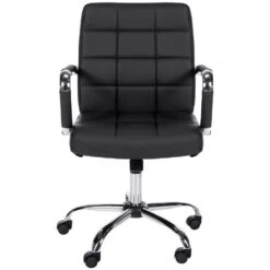 CLP Bureaustoel Ashland Chroom Frame - Kunstleer - Zwart -Leen Bakker Winkel b4f2a56d5a8648d1b6f07fd8014a4aa7