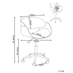 PALATKA - Bureaustoel - Lichthout/Zwart - Kunstleer -Leen Bakker Winkel b6bc2c56bfe94fc8904f992717f62a22