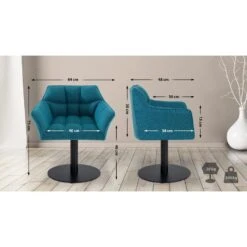 CLP Lounger Damaso Zwart Frame - Stof - Turkis -Leen Bakker Winkel b79eb3875a684fc7b66873b210e0c4ad