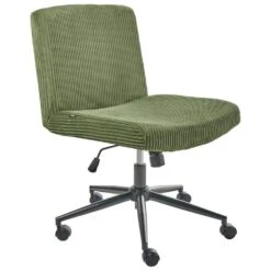 GEDDES - Bureaustoel - Groen - Corduroy -Leen Bakker Winkel b9a7b889a17e43af8cd0cf0d55b2b942