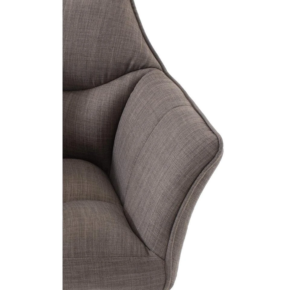 CLP Lounger Damaso Zwart Frame - Stof - Grijs 9 CLP Lounger Damaso Zwart Frame - Stof - Grijs - Afbeelding 7