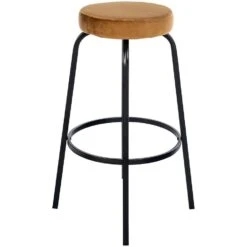 CLP Barkruk Kamari Mat Zwart Frame - Fluweel - Koffie -Leen Bakker Winkel bbeef7efec4949ddba39cbfa37842a3e