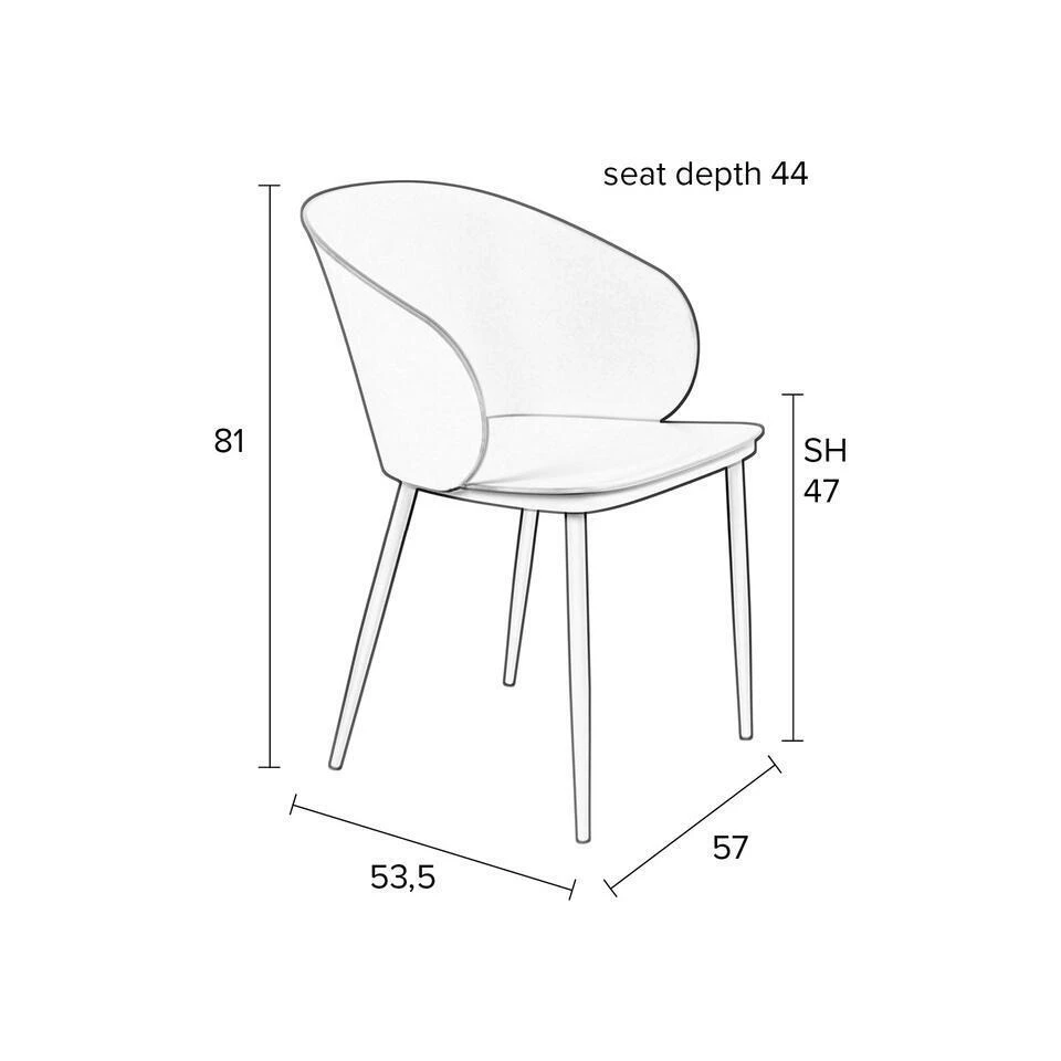 Housecraft Gigi Eetkamerstoel Mintgroen - Set Van 2 11 Housecraft Gigi Eetkamerstoel Mintgroen - Set Van 2 - Afbeelding 9