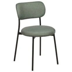 CASEY - Eetkamerstoelen Set Van 2 - Groen - Polyester -Leen Bakker Winkel bca8f17e99eb415eb0b96edd306a530c