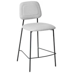 DUETTE - Barkruk Set Van 2 - Lichtgrijs - Kunstlinnen -Leen Bakker Winkel bd010d5009dc4a0a931763c97b8ecebb