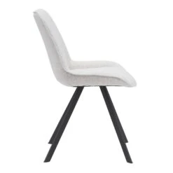Eetkamerstoel Beige Stof/Metaal - Zithoogte 48cm - Mika - Set Van 2 -Leen Bakker Winkel bda9e9b4c0a945dfb6d7b9ee5c384a40