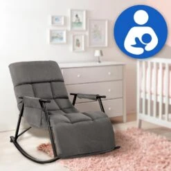 CLP Schommelstoel Cathy Stof - Donkergrijs -Leen Bakker Winkel be70e0d52a034855afc0d8a2ac84899a