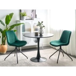 Beliani Eetkamerstoel NAVASOTA - Groen Fluweel 7 Beliani Eetkamerstoel NAVASOTA - Groen Fluweel -Leen Bakker Winkel c0b1867fb95b474a94d47a89446dca48