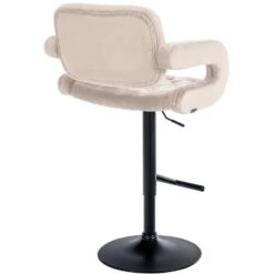 CLP Barkruk Dublin Zwart Frame - Fluweel - Creme -Leen Bakker Winkel c165911e337846e9a0c6c77eaf3866a7