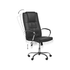 Beliani Bureaustoel GRANDEUR - Zwart Kunstleer 9 Beliani Bureaustoel GRANDEUR - Zwart Kunstleer -Leen Bakker Winkel c167f599b58b4f7e8b995cb5583bf305