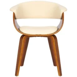 CLP Set Van 2 Bruce Eetkamerstoelen Frame Walnoot Kunstleder Crème -Leen Bakker Winkel c1db050d5f47407098e4317bd665dc13