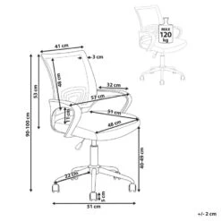 SOLID - Bureaustoel - Beige - Polyester -Leen Bakker Winkel c2eceddf3a1d4051b3e571ec66d6764f