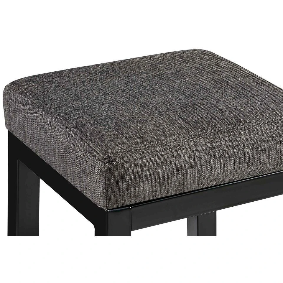 CLP Barkruk Taylor Zwart Frame - Stof - Grijs 8 CLP Barkruk Taylor Zwart Frame - Stof - Grijs - Afbeelding 6