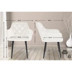 CLP Set Van 2 Eetkamerstoel Stanley Zwart Frame - Fluweel - Creme -Leen Bakker Winkel c3d347f5ae724cb589cd879b7677df5d