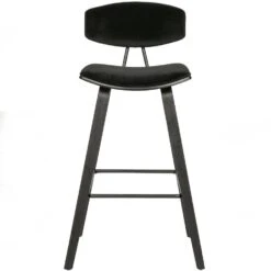 WOOOD Senne Barstoelen - Fluweel - Zwart - Set Van 2 -Leen Bakker Winkel c422cd8070684ffe94dbfb846890c978