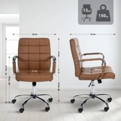 CLP Bureaustoel Ashland Chroom Frame - Kunstleer - Licht Bruin 10 CLP Bureaustoel Ashland Chroom Frame - Kunstleer - Licht Bruin -Leen Bakker Winkel c459c6c9048e4d1b8a66e0bed1a12129