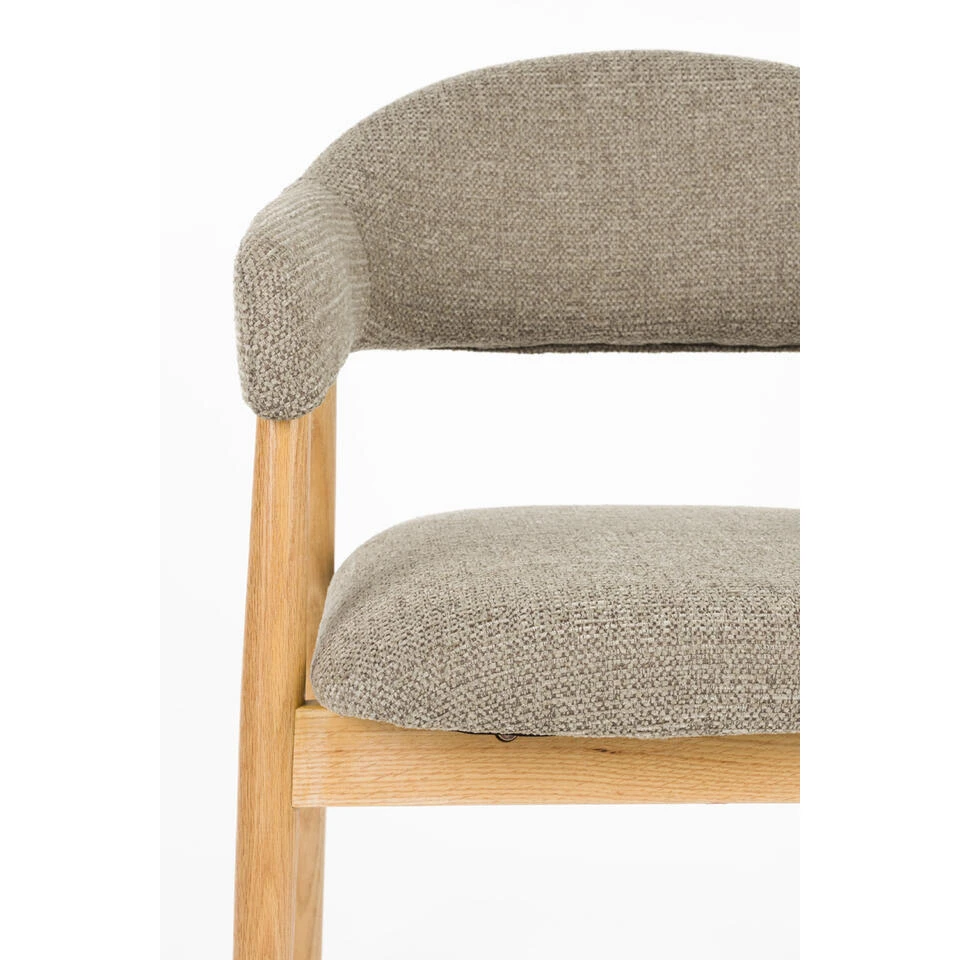 Eetkamerstoel Donkerbruin Stof - 54x56x81cm - Indy - Set Van 2 7 Eetkamerstoel Donkerbruin Stof - 54x56x81cm - Indy - Set Van 2 - Afbeelding 5