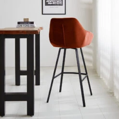 Barkruk Elise Velvet Roest Draaibaar Met Armleuning Zithoogte 79 Cm Stof -Leen Bakker Winkel c531e186a2824d48806cba01f96dd194