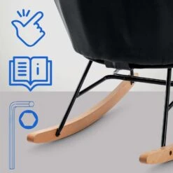 CLP Schommelstoel Sanka Fluweel - Zwart 16 CLP Schommelstoel Sanka Fluweel - Zwart -Leen Bakker Winkel c5d6e82c31904b75b3167ef9992c23f2