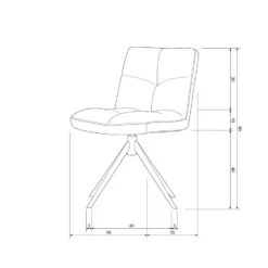 WOOOD Vinny Draaibare Eetkamerstoel - Velvet - Zand - 80x48x45 15 WOOOD Vinny Draaibare Eetkamerstoel - Velvet - Zand - 80x48x45 -Leen Bakker Winkel c60bc730c3f444f28e320bd52fd4b773