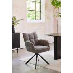 Eetkamerstoel Antraciet Stof - Draaibaar - 65x59x86cm - Select Marilla - Giga -Leen Bakker Winkel c619340f6c924e71a4a8c547980c75db