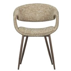 WOOOD Yossi Eetkamerstoelen Met Metalen Koper Poot - Zand - Set Van 2 -Leen Bakker Winkel c6debd7d15f847cf93d70513d2fa4c13