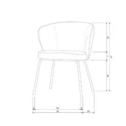 WOOOD Admit Eetkamerstoelen - Bouclé - Naturel - Set Van 2 -Leen Bakker Winkel c82a561c48634d15a34dfb08d17e3bff