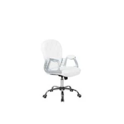 Beliani Bureaustoel PRINCESS - Wit Kunstleer 8 Beliani Bureaustoel PRINCESS - Wit Kunstleer -Leen Bakker Winkel c83bf65339e94541b69e9d43e14683f2