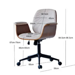 Bureaustoel Van Beige Stof Met Metalen Onderstel -Leen Bakker Winkel c90724c71b51401090b0e8336796d06a