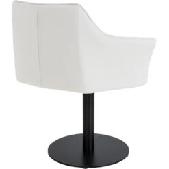 CLP Lounger Damaso Zwart Frame - Stof - Wit -Leen Bakker Winkel c93b50f9e35a4e6995a475025e58c78c