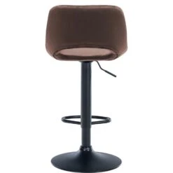 CLP Barkruk Camden Fluweel - Bruin -Leen Bakker Winkel ca3429141e474f34adb8f4ff23f1f5e7