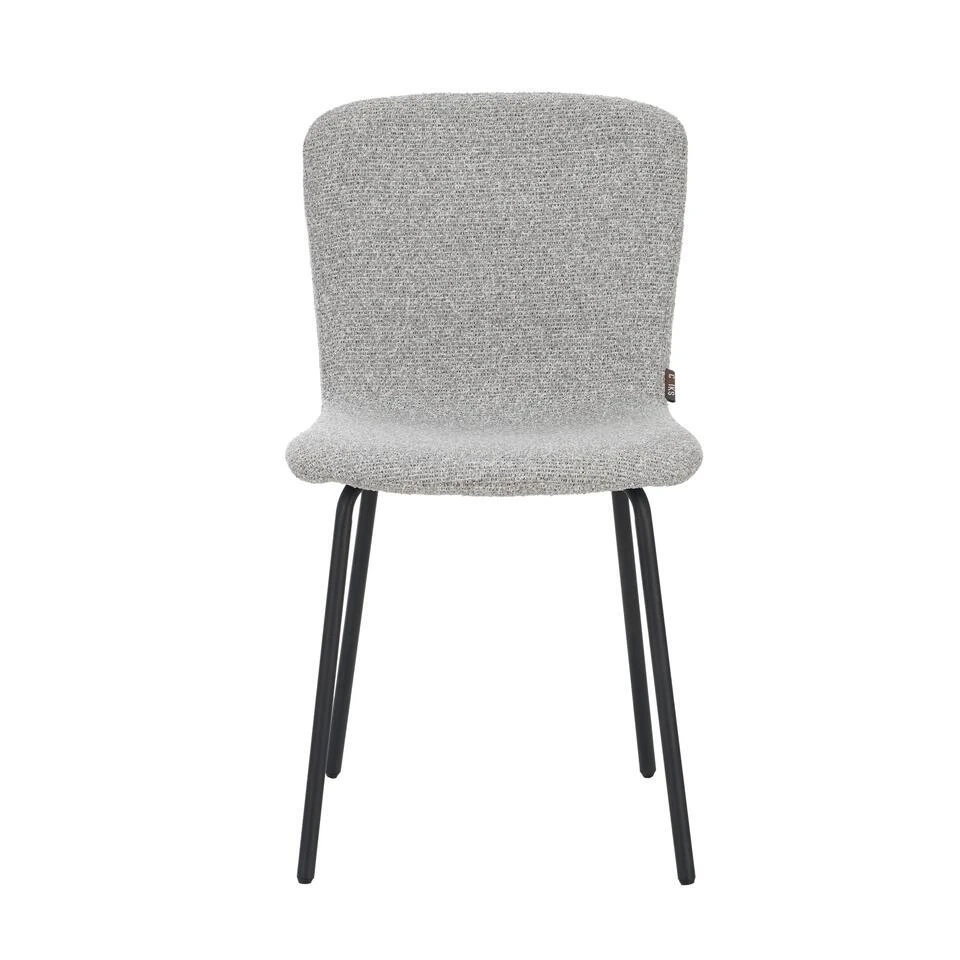 Luca Eetkamerstoel Grijs Stof - Set Van 4 4 Luca Eetkamerstoel Grijs Stof - Set Van 4 - Afbeelding 2