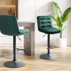 CLP Barkruk Damar Zwart Frame - Fluweel - Groen -Leen Bakker Winkel cd50d43c97f142f28b4cf494241df40e