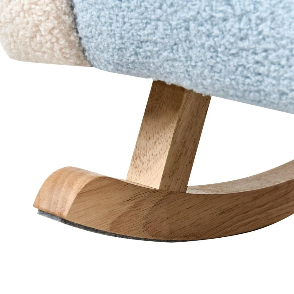 SKARE - Schommelstoel Voor Kinderen - Lichtblauw - Bouclé 12 SKARE - Schommelstoel Voor Kinderen - Lichtblauw - Bouclé - Afbeelding 10