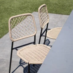 Giga Meubel Eetkamerstoel Naturel - Touw - 57x43x86cm - Stoel Elie -Leen Bakker Winkel cf1a7a195b4f442299db510c36922577