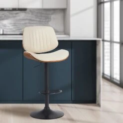 CLP Barkruk Clawson Zwart Frame - Kunstleer - Walnoot/creme -Leen Bakker Winkel d0d84eec17964c47be72c8ad3c6cf39f