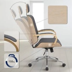 CLP Bureaustoel Dayton Chroom Frame - Kunstleer - Natura/grijs -Leen Bakker Winkel d14cdf612d9e42bcb6ffb53c3898302e