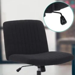 CLP Bureaustoel Kingman Zwart Frame - Stof - Zwart -Leen Bakker Winkel d18e9a3187194ca8bbaa43146e96ac6b