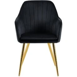 CLP Eetkamerstoel Cheryl Goud Frame - Metaal - Zwart -Leen Bakker Winkel d1995acd011744699cc9ef9110c389cf