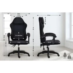 CLP Bureaustoel Miltona Zwart Frame - Stof - Zwart/zwart -Leen Bakker Winkel d1c93b92afc24f7db6eb36ec835408f6