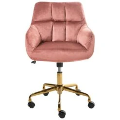 PALMDALE - Bureaustoel - Roze - Fluweel -Leen Bakker Winkel d3545ea23c9d46e2930fd84607dee13d